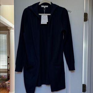 Verve Ami Dark Blue Hooded Cardigan